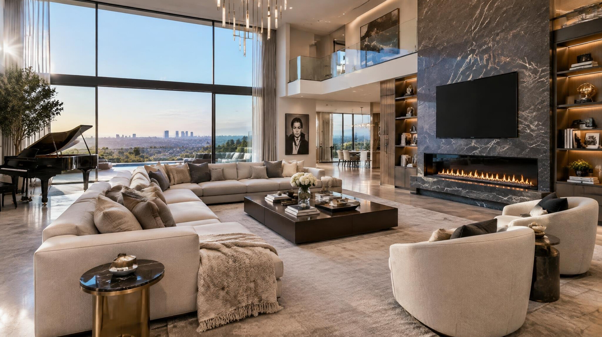 celebrity home living room